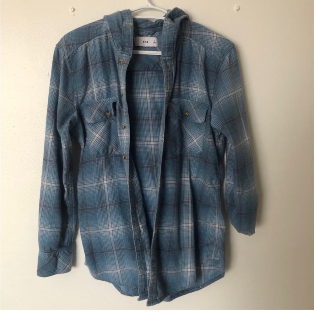 EUC TNA hooded flannel